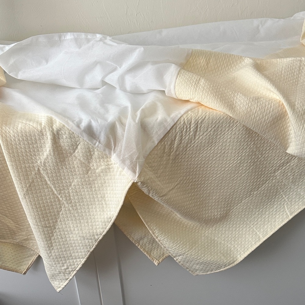 Elegant Yellow Queen Bed Skirt